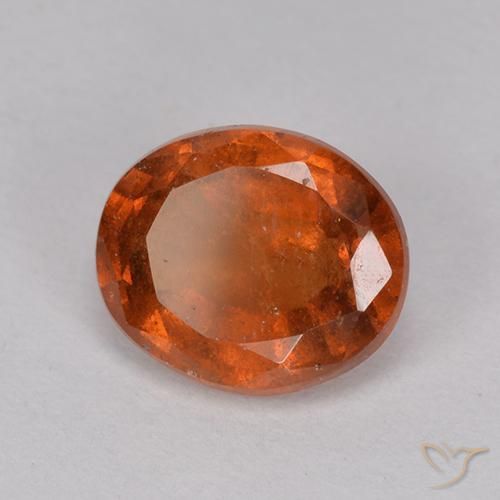 Grenat Hessonite Ambre orange naturelle ovale, 2.17 ct, VS-SI