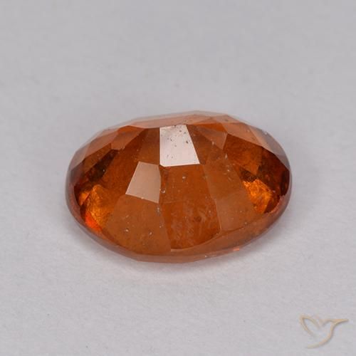 Grenat Hessonite Ambre orange naturelle ovale, 2.17 ct, VS-SI