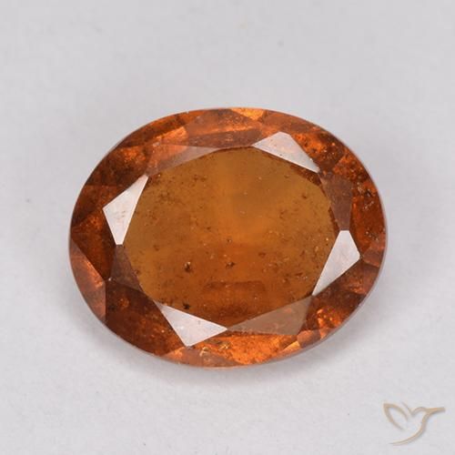 2.15ct Naturel Orange moyen-foncé Grenat Hessonite, ovale, VS-SI