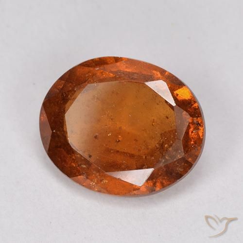 Grenat Hessonite Orange moyen-foncé naturelle ovale, 2.15 ct, VS-SI