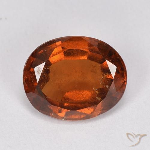 2.32ct Naturel Orange rougeâtre Grenat Hessonite, ovale, VS-SI
