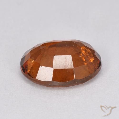 Grenat Hessonite Orange rougeâtre naturelle ovale, 2.32 ct, VS-SI