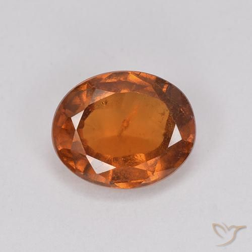 Grenat Hessonite Orange foncé naturelle ovale, 2.00 ct, VS-SI