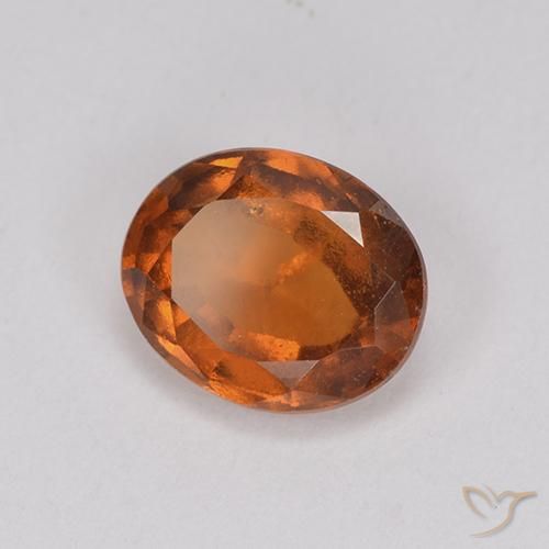 Grenat Hessonite Orange foncé naturelle ovale, 2.00 ct, VS-SI