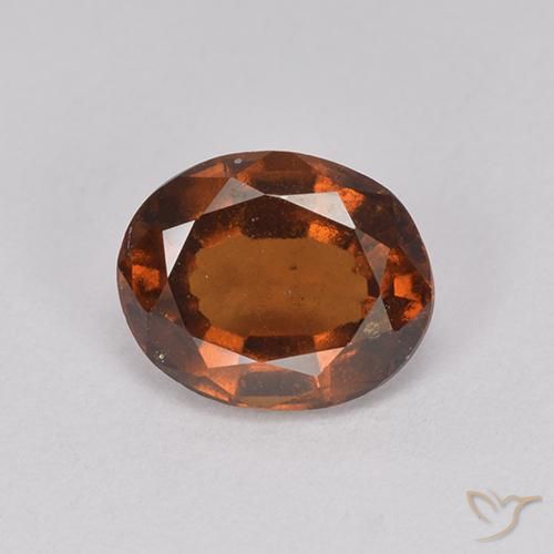 Grenat Hessonite Orange moyen-foncé naturelle ovale, 2.14 ct, VS