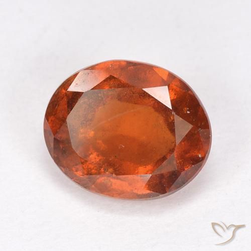 Grenat Hessonite Orange moyen naturelle ovale, 2.12 ct, VS-SI