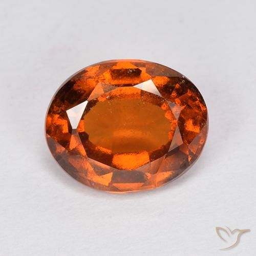Grenat Hessonite Orange foncé naturelle ovale, 2.06 ct, VS-SI