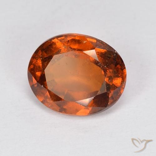 Grenat Hessonite Orange foncé naturelle ovale, 2.06 ct, VS-SI