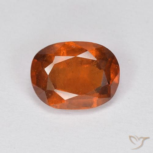 Grenat Hessonite Orange foncé naturelle ovale, 1.97 ct, VS-SI
