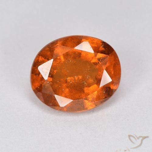 Grenat Hessonite Orange foncé naturelle ovale, 1.91 ct, VS-SI