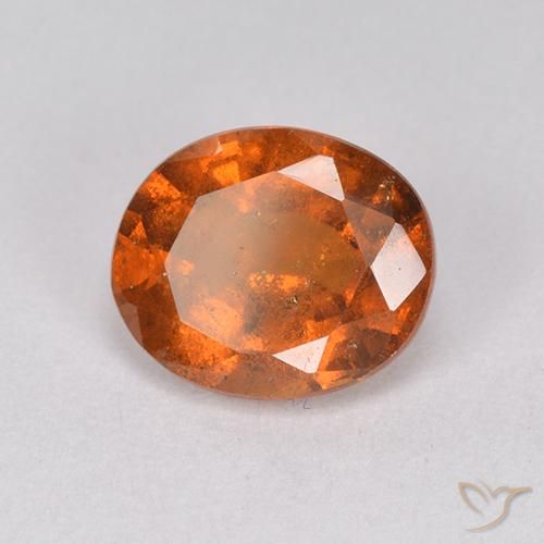 Grenat Hessonite Orange foncé naturelle ovale, 1.91 ct, VS-SI