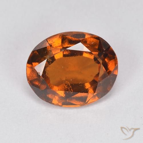 Grenat Hessonite Orange moyen-foncé naturelle ovale, 2.13 ct, VS-SI