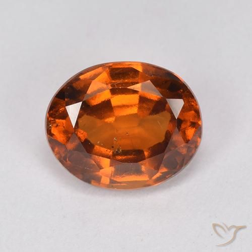 2.08ct Naturel Orange foncé Grenat Hessonite, ovale, VS