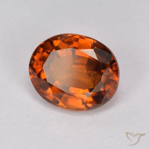 Grenat Hessonite Orange foncé naturelle ovale, 2.08 ct, VS