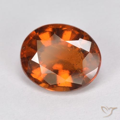 Grenat Hessonite Orange foncé naturelle ovale, 2.74 ct, VS-SI
