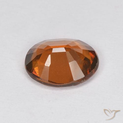 Grenat Hessonite Orange rougeâtre naturelle ovale, 1.90 ct, VS