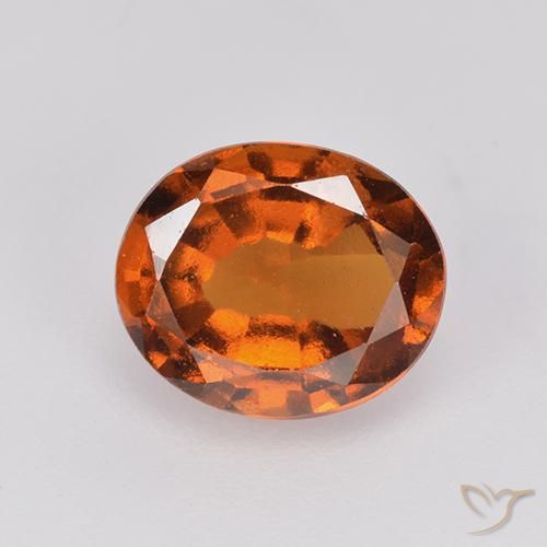 2.13ct Naturel Orange foncé Grenat Hessonite, ovale, VS-SI