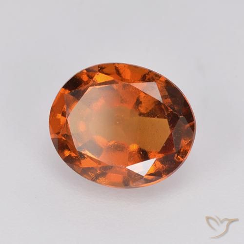 Grenat Hessonite Orange foncé naturelle ovale, 2.13 ct, VS-SI