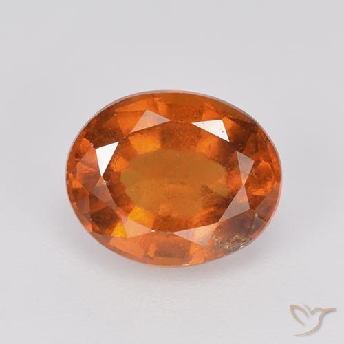 2.41ct Naturel Orange moyen-foncé Grenat Hessonite, ovale, VS-SI