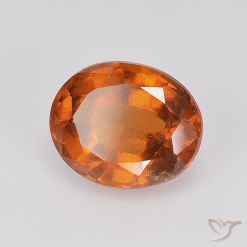 Grenat Hessonite Orange moyen-foncé naturelle ovale, 2.41 ct, VS-SI