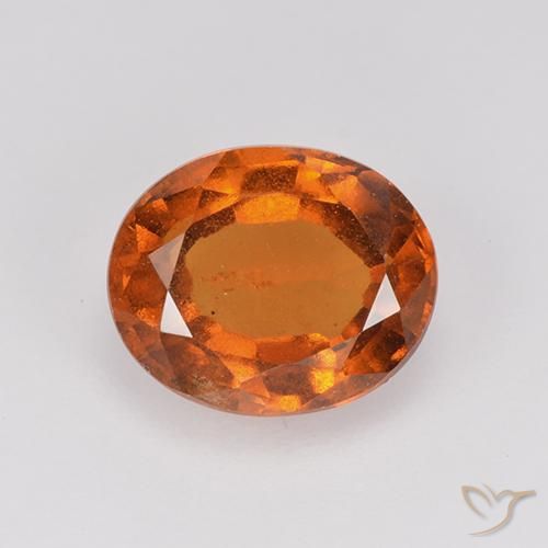 Grenat Hessonite Orange foncé naturelle ovale, 2.11 ct, VS-SI