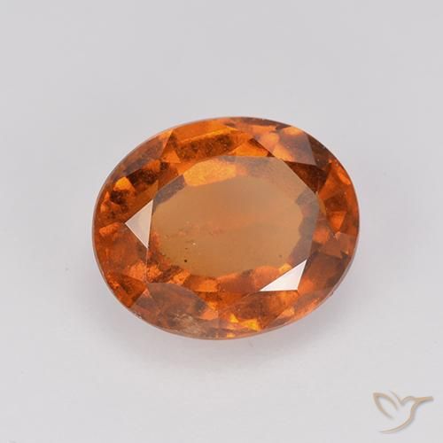 Grenat Hessonite Orange foncé naturelle ovale, 2.11 ct, VS-SI