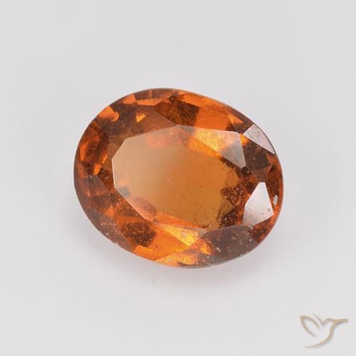 Grenat Hessonite Orange moyen-foncé naturelle ovale, 1.87 ct, VS-SI