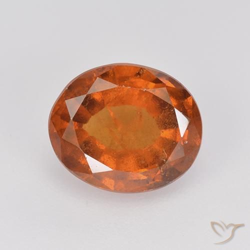 2.29ct Naturel Orange foncé Grenat Hessonite, ovale, VS-SI