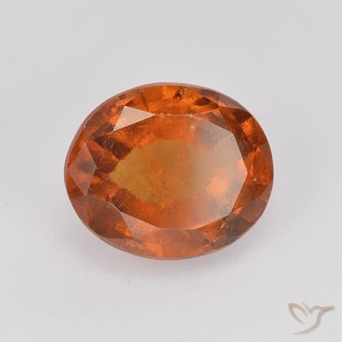 Grenat Hessonite Orange foncé naturelle ovale, 2.29 ct, VS-SI