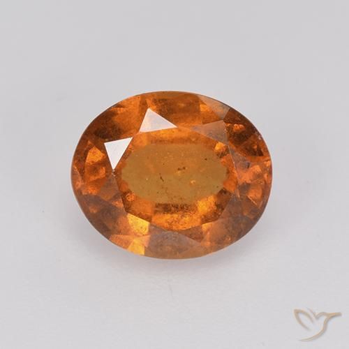 Grenat Hessonite Orange foncé naturelle ovale, 1.84 ct, VS-SI