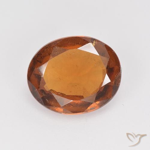 Grenat Hessonite Orange foncé naturelle ovale, 2.45 ct, VS