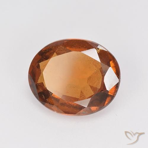 Grenat Hessonite Orange foncé naturelle ovale, 2.45 ct, VS