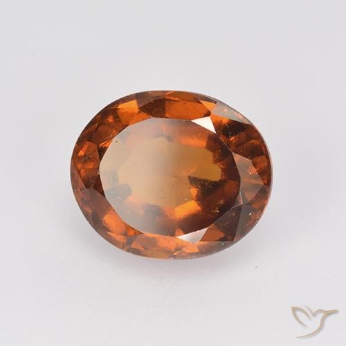 Grenat Hessonite Orange moyen-foncé naturelle ovale, 2.76 ct, VS