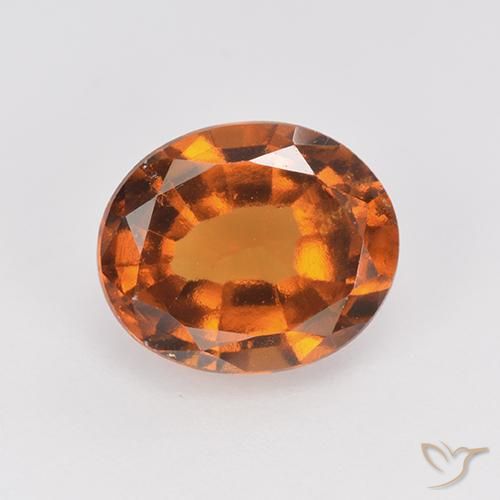 Grenat Hessonite Orange foncé naturelle ovale, 2.39 ct, VS