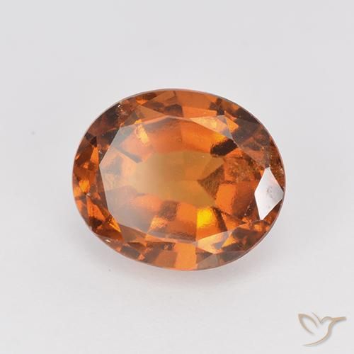Grenat Hessonite Orange foncé naturelle ovale, 2.39 ct, VS