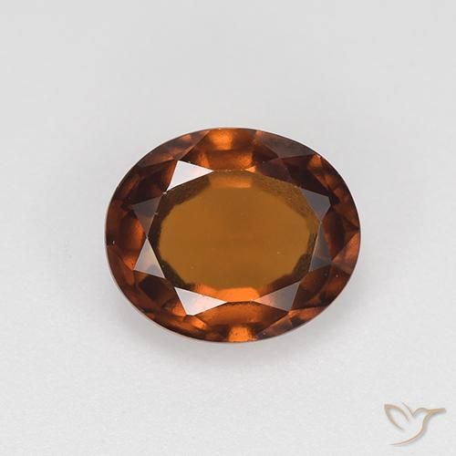 1.58ct Naturel Orange rougeâtre Grenat Hessonite, ovale, VVS-VS