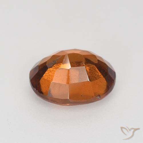 Grenat Hessonite Ambre orange naturelle ovale, 1.69 ct, VVS-VS