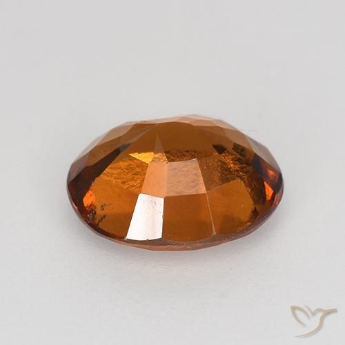 Grenat Hessonite Ambre orange naturelle ovale, 1.43 ct, VVS-VS