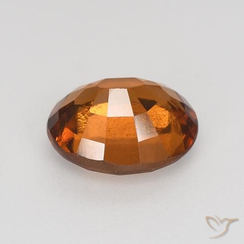 Grenat Hessonite Orange moyen-foncé naturelle ovale, 1.65 ct, VVS-VS