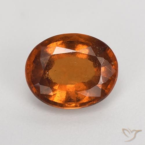 Grenat Hessonite Orange moyen naturelle ovale, 1.76 ct, VS-SI