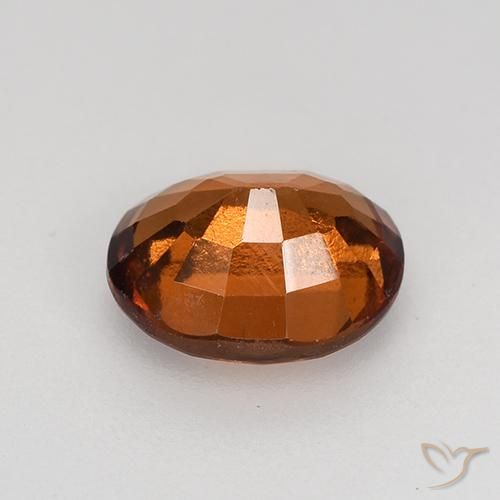 Grenat Hessonite Ambre orange naturelle ovale, 1.57 ct, VS