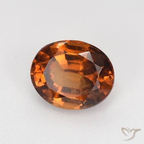 Grenat Hessonite Orange foncé naturelle ovale, 1.48 ct, VS