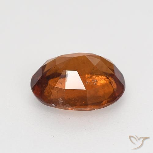 Grenat Hessonite Orange rougeâtre naturelle ovale, 1.61 ct, VS-SI