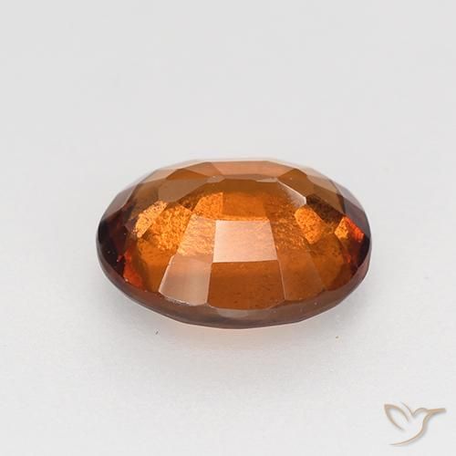 Grenat Hessonite Ambre orange naturelle ovale, 1.49 ct, VVS-VS