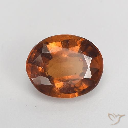 Grenat Hessonite Orange foncé naturelle ovale, 1.45 ct, VS