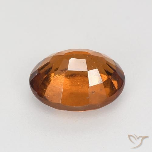 Grenat Hessonite Orange foncé naturelle ovale, 1.74 ct, VS