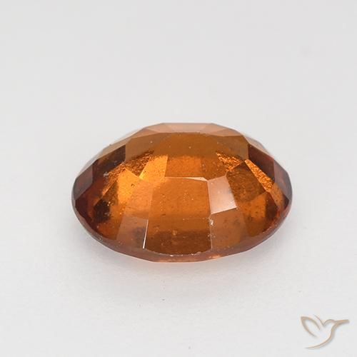 Grenat Hessonite Orange moyen-foncé naturelle ovale, 1.65 ct, VS