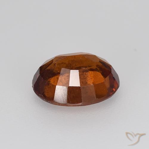 Grenat Hessonite Brun rougeâtre naturelle ovale, 2.72 ct, VS-SI