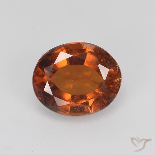 Grenat Hessonite Orange foncé naturelle ovale, 2.04 ct, VS