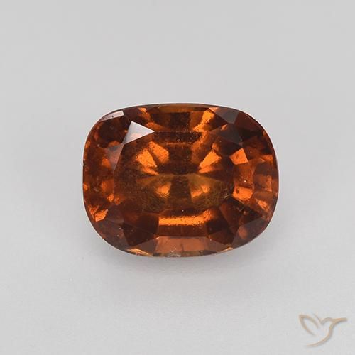 1.89ct Naturel Brun orangé Grenat Hessonite, Coussin, VS